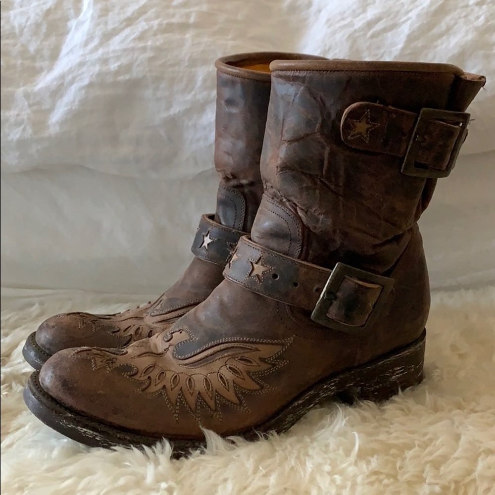 Old Gringo Biker Eagle Star Boots 7.5